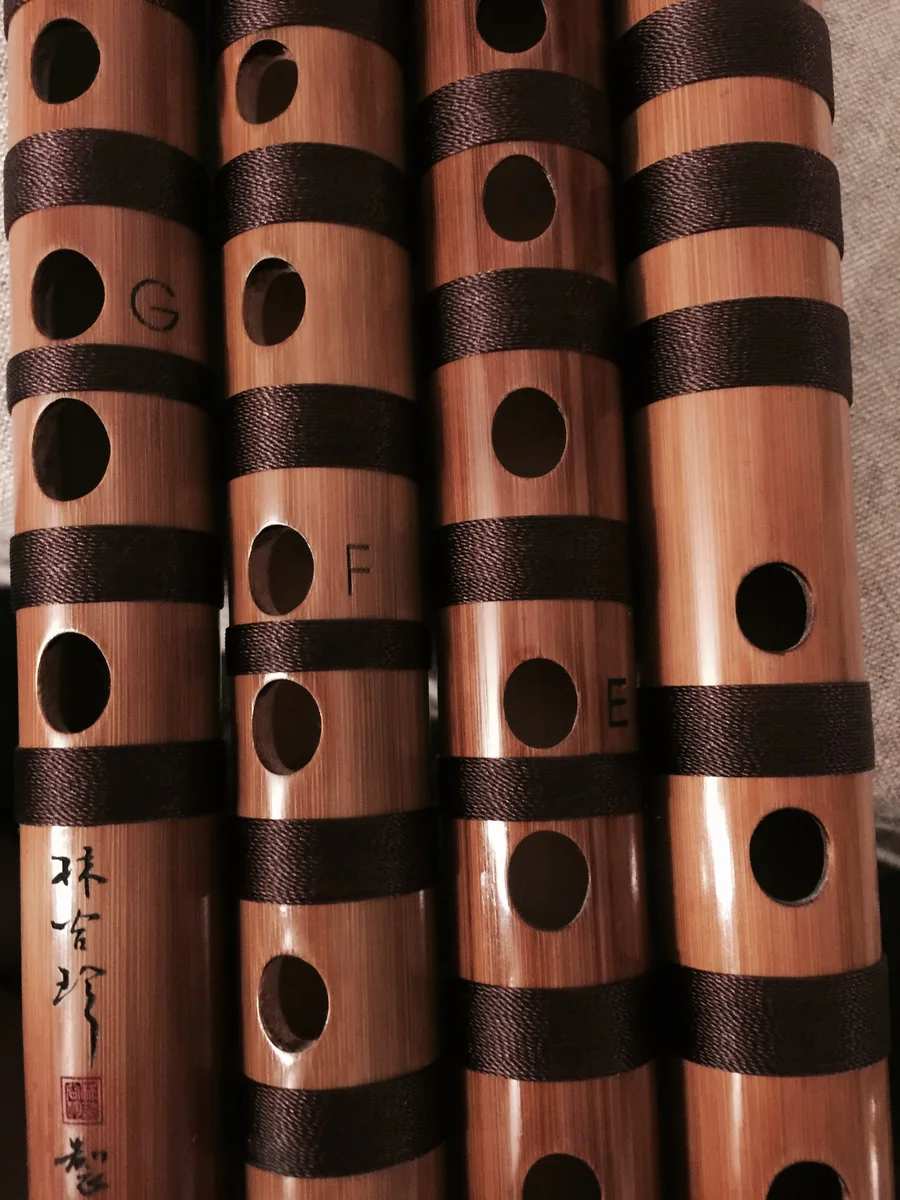 林谷珍製竹笛細節